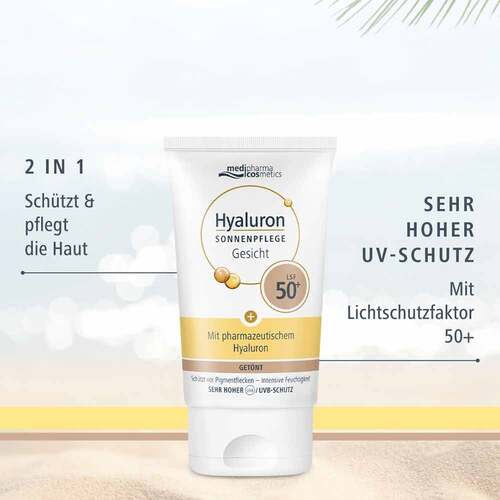 Hyaluron Sonnenpflege Gesicht LSF 50+ get&ouml;nt - 4