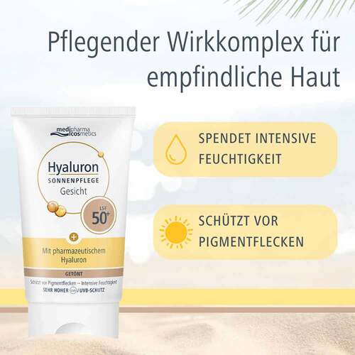 Hyaluron Sonnenpflege Gesicht LSF 50+ get&ouml;nt - 5