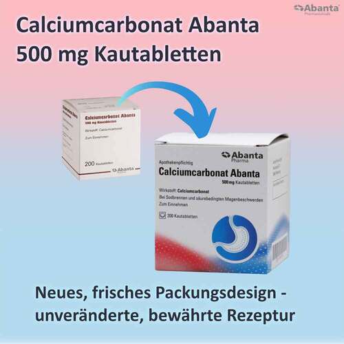 Calciumcarbonat Abanta 500 mg Kautabletten - 2