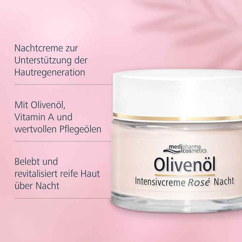 Oliven&ouml;l Intensivcreme Rose Nachtcreme - 3