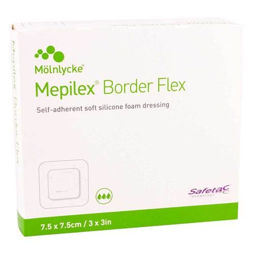 Mepilex Border Flex Schaumverband haftend 7,5x7,5 cm - 1