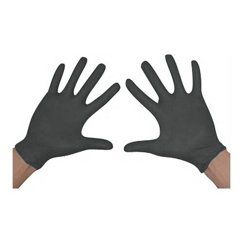Handschuhe Einmal Nitril M schwarz - 1
