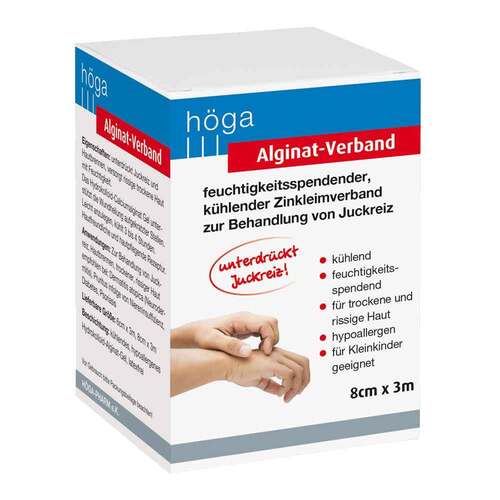Alginat-Verband 8 cmx3 m k&uuml;hlender Zinkleimverband - 1