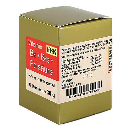 Vitamin B6 + B12 + Fols&auml;ure Kapseln - 1