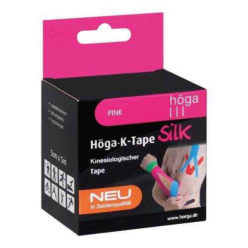 H&ouml;ga-K-Tape Silk 5 cmx5 m pink kinesiolog.Tape - 1