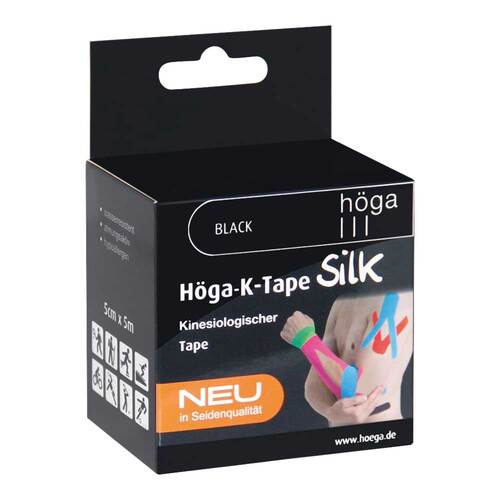 H&ouml;ga-K-Tape Silk 5 cmx5 m black kinesiolog.Tape - 1
