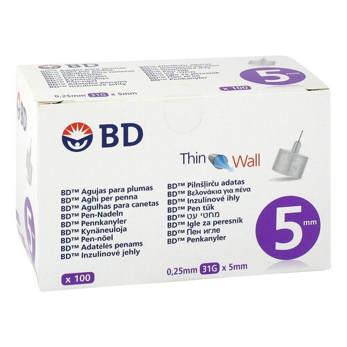 BD Thin Wall Pen-Nadeln 0,25 31 Gx5 mm - 1