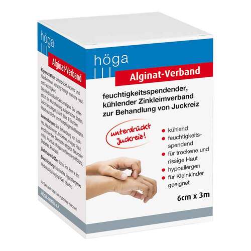 Alginat-Verband 6 cmx3 m k&uuml;hlender Zinkleimverband - 1