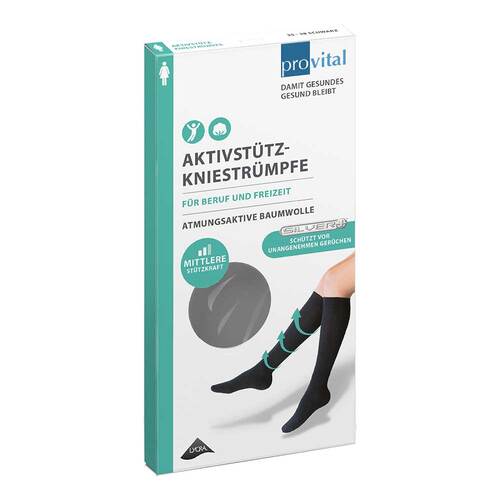 Provital Aktivst&uuml;tzkniestr&uuml;mpfe Damen Gr&ouml;&szlig;e 39 - 42 hellgrau - 1