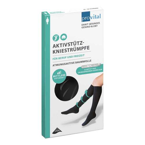 Provital Aktivst&uuml;tzkniestr&uuml;mpfe Damen Gr&ouml;&szlig;e 35 - 38 schwarz - 1