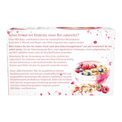 H&S Bio Baby- und Kindertee Fr&uuml;chtefein Filterbeutel - 2