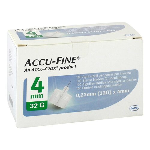 Accu Fine sterile Nadeln f&uuml;r Insulinpens 4 mm 32 G - 1