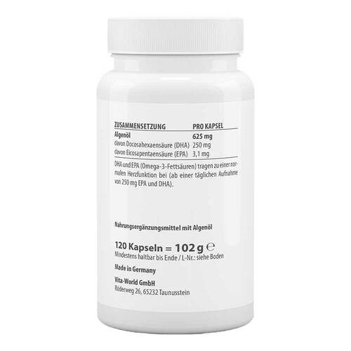 Omega-3 vegan Algen&ouml;l 625 mg Kapseln - 2