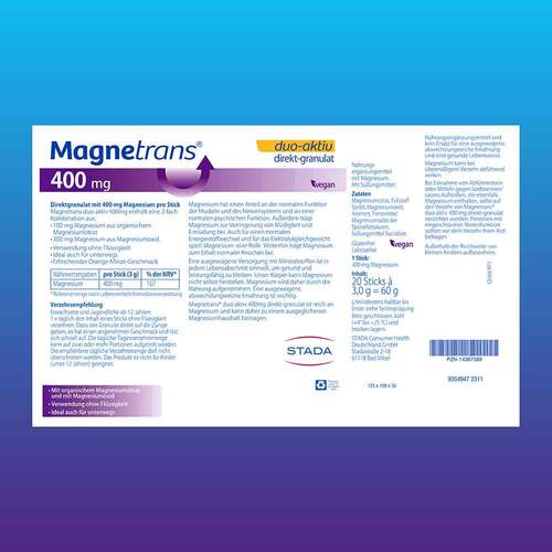 Magnetrans duo-aktiv 400 mg Sticks - 9
