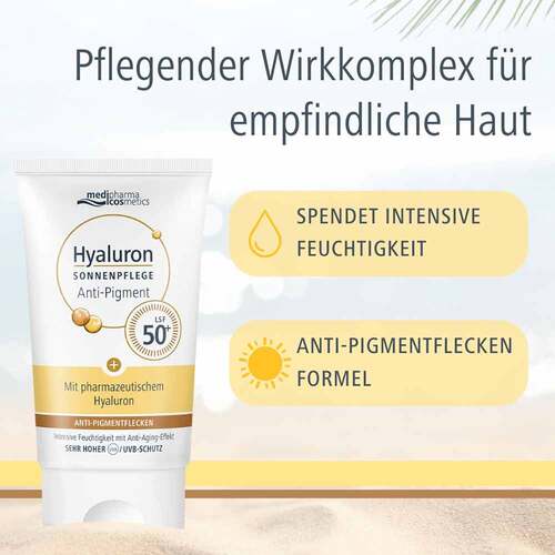 Hyaluron Sonnenpflege Gesicht Anti-Pigment &amp; Anti-Age LSF50 - 5