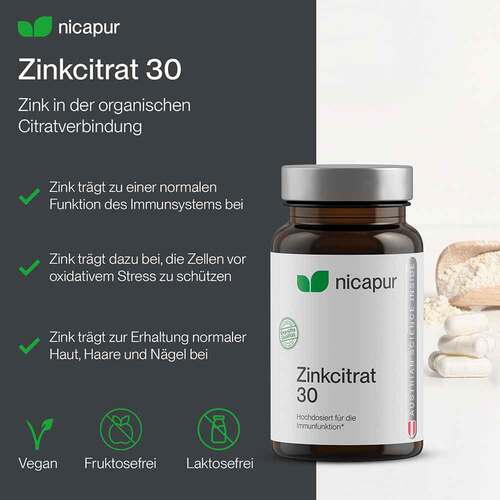 Nicapur Zinkcitrat 30 Kapseln - 5