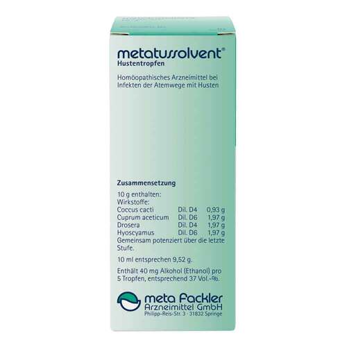 Metatussolvent Hustentropfen - 2