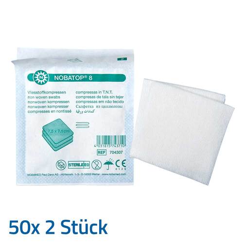 Nobatop 8 Kompressen 7,5x7,5 cm steril - 1
