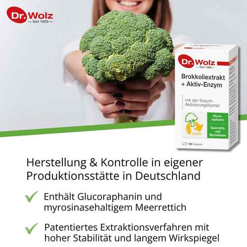 Brokkoliextrakt + Aktiv-Enzym Dr. Wolz magensaftresistent Kapseln  - 2