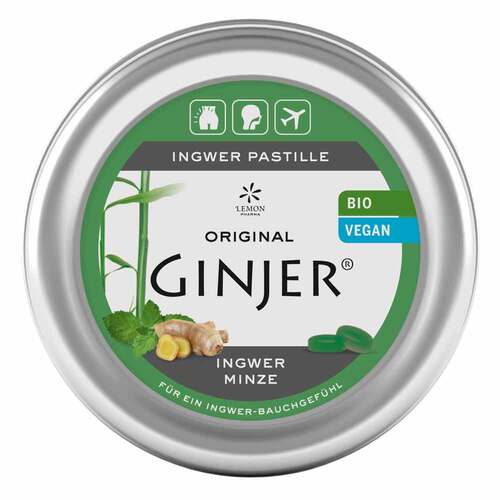 Ingwer Ginjer Pastillen Bio Minze - 1