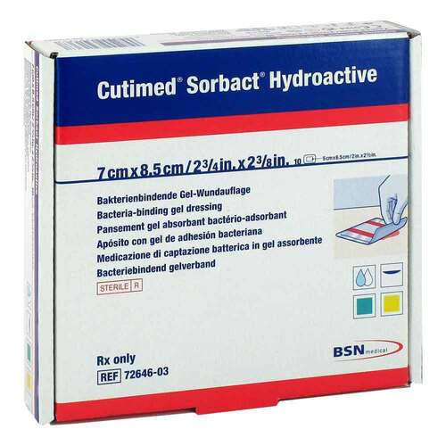 Cutimed Sorbact Hydroactive Kompressen 7x8,5 cm - 1