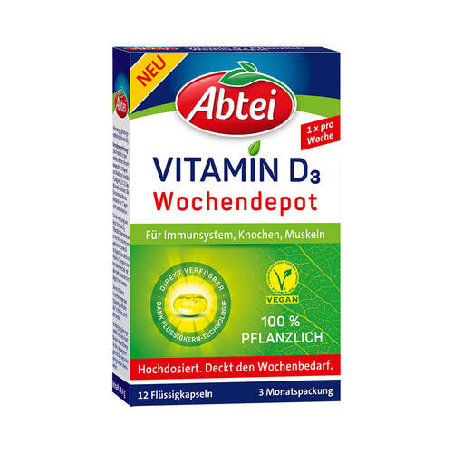 Abtei Vitamin D3 2.800 I.E. pflanzlich Kapseln - 1