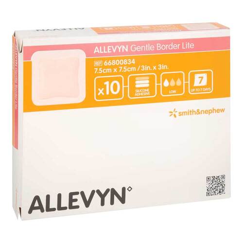 Allevyn Gentle Border Lite 7,5x7,5 cm Schaumverband  - 1