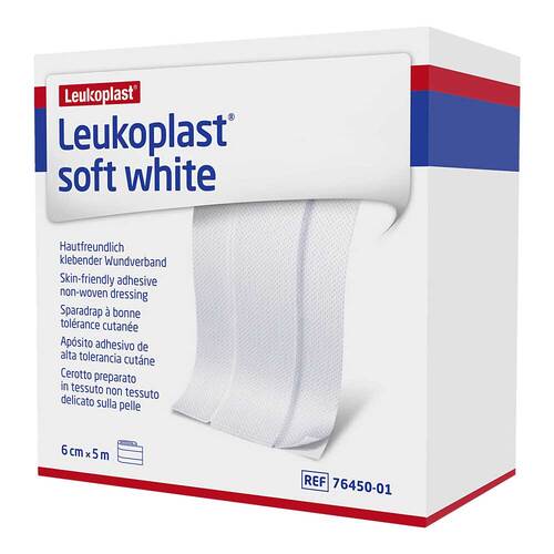 Leukoplast soft white Pflaster 6 cm x5 m Rolle - 1