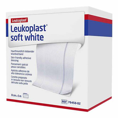 Leukoplast soft white Pflaster 8 cmx5 m Rolle - 1