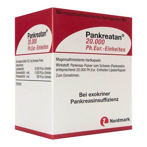 Pankreatan 20.000 Ph.Eur.-Einheiten magensaftresistent Hartkapseln  - 1