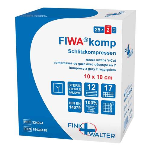 Schlitzkompressen 10x10 cm steril 12fach - 1