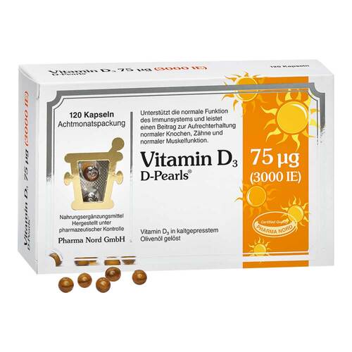 Vitamin D3 75 µg Pharma Nord D-Pearls Kapseln - 1