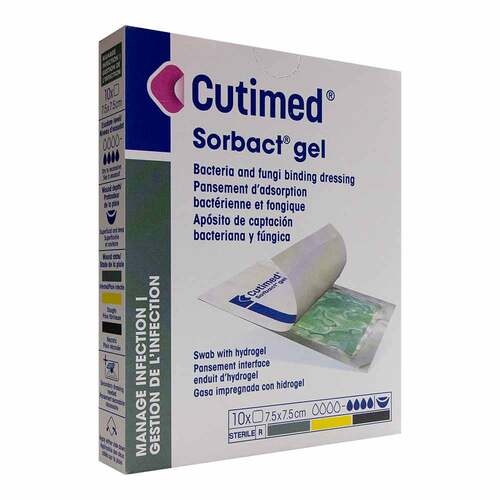 Cutimed Sorbact Gel Kompressen 7,5x7,5 cm - 1