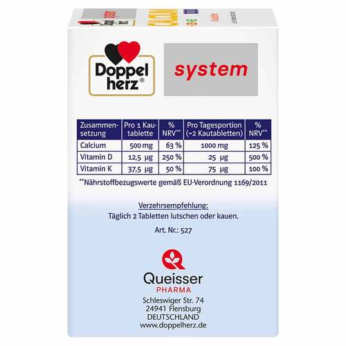 Doppelherz Calcium 1000 + D3 + K2 system Kautabletten - 3