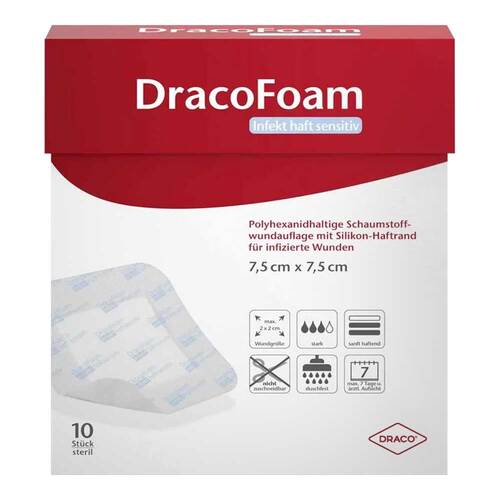 Dracofoam Infekt haft sensitiv Wundauf.10x10 cm - 1