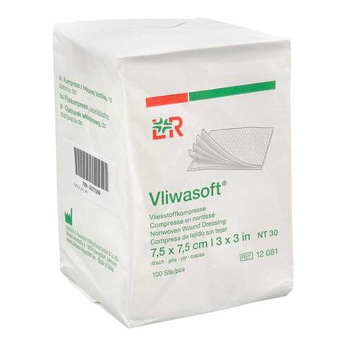 Vliwasoft Vlieskompressen 7,5x7,5 cm unsteril 4l. - 1