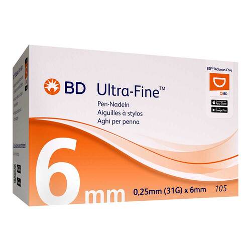 BD Ultra-Fine Pen-Nadeln 6 mm 31 G 0,25 mm - 1
