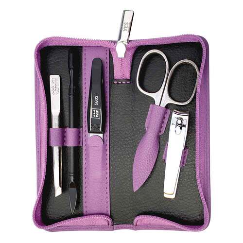 Yes Manicure-Etui Leder 5teilig lavendel - 1