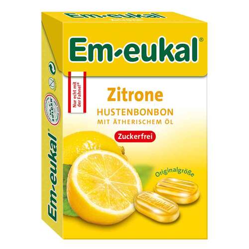 EM Eukal Bonbons Zitrone zuckerfrei Box - 1