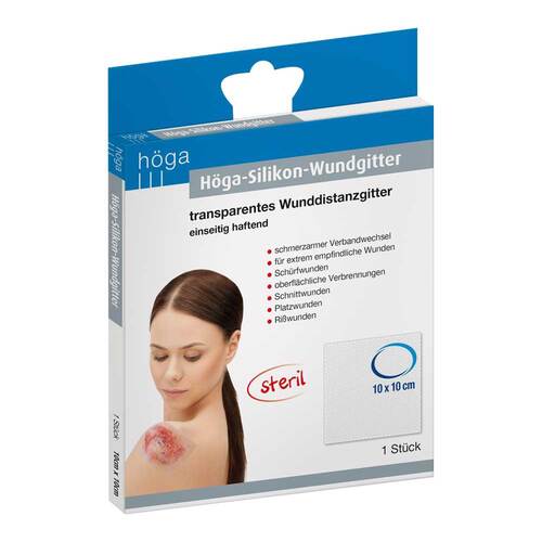 H&ouml;ga-Silikon-Wundgitter 10x10cm einseit.haft.tran. - 1