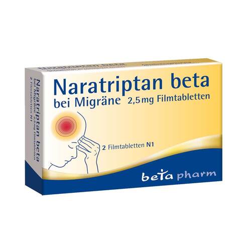 Naratriptan beta bei Migr&auml;ne 2,5 mg Filmtabletten - 1