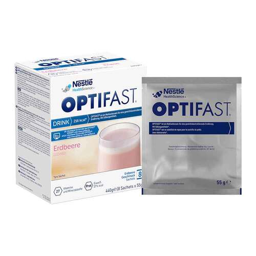 Optifast home Drink Erdbeere Pulver - 1