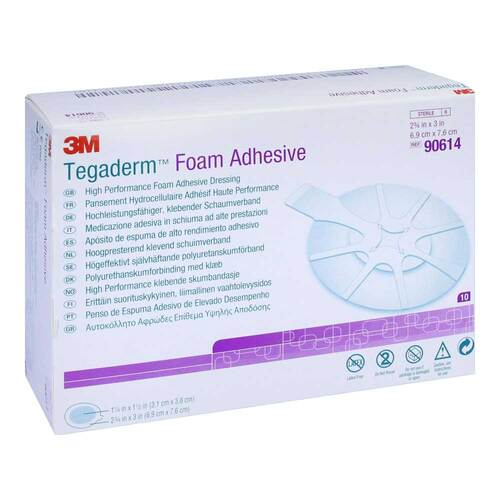 Tegaderm Foam Adhesive 6,9x7,6 cm oval 90614 - 1
