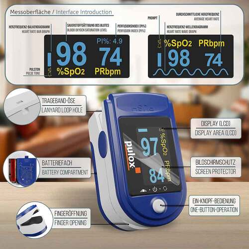 Pulox PO-200A Pulsoximeter blau - 2