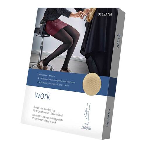 Belsana work AG M grap.Stayups teint mit Spitze  - 1