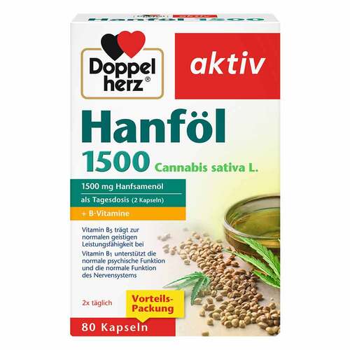 Doppelherz Hanf&ouml;l Kapseln - 1