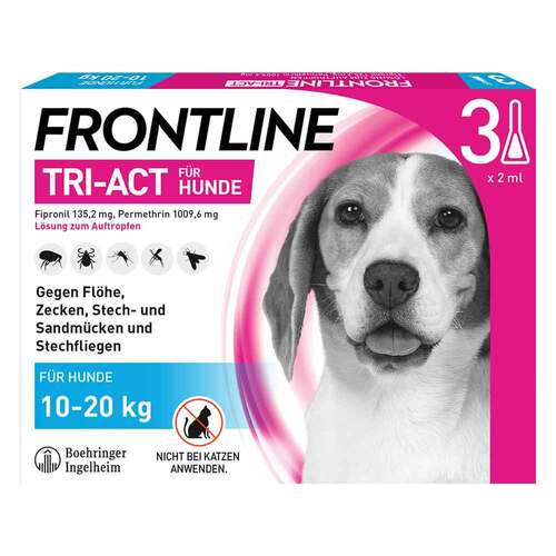 FRONTLINE TRI-ACT® gegen Zecke, Floh und fliegende Insekten bei Hunden (10-20kg) - 1