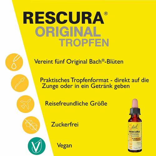 Bachbl&uuml;ten Original Rescura Tropfen mit Alkohol - 2