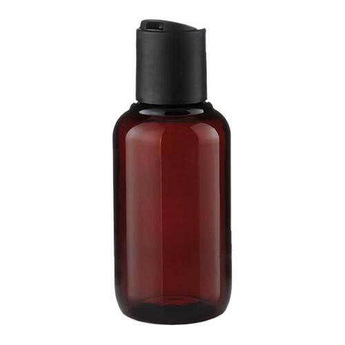 Flasche PET braun schmal mit Disc Top 100 ml - 1