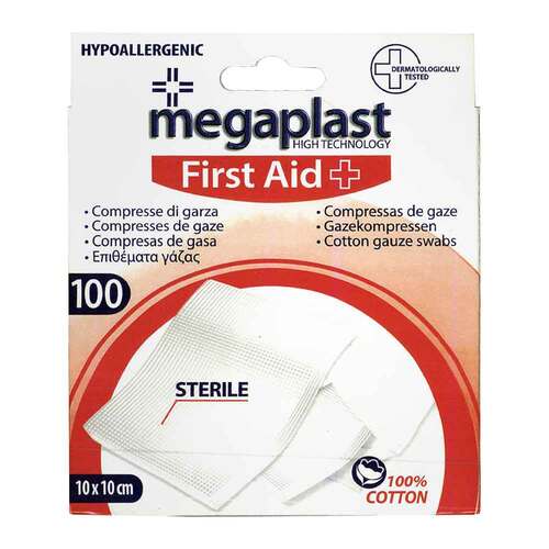 Gazekompressen 10x10 cm steril - 1